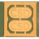 Logo ČSD na lokomotivy, 80. léta, 2 kusy, H0, Lepieš H0059